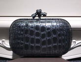 Bottega Veneta Knot in Silver Grey Crocodile