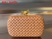 Bottega Veneta Knot in Wood Intreccio Leather Minaudiere Replica