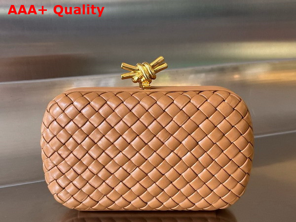 Bottega Veneta Knot in Wood Intreccio Leather Minaudiere Replica