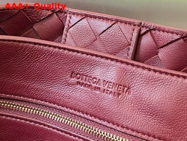 Bottega Veneta Large Andiamo Bag in Barolo Intrecciato Leather Replica