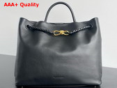 Bottega Veneta Large Andiamo Bag in Black Silky Calf Leather Replica