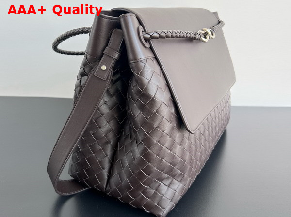 Bottega Veneta Large Andiamo Messenger Bag in Fondant Intrecciato Leather Replica