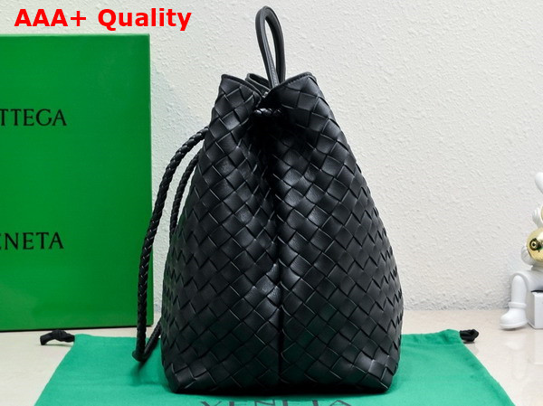 Bottega Veneta Large Andiamo Top Handle Bag in Black Intrecciato Lambskin Replica