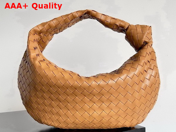 Bottega Veneta Large BV Jodie Bag in Tan Intrecciato Lambskin Replica