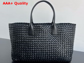 Bottega Veneta Large Cabat Black Intreccio Leather Tote Bag Replica