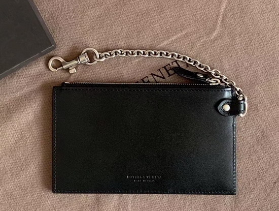 Bottega Veneta Large Card Case in Nero Nappa Lambskin