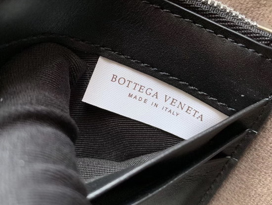 Bottega Veneta Large Card Case in Nero Nappa Lambskin