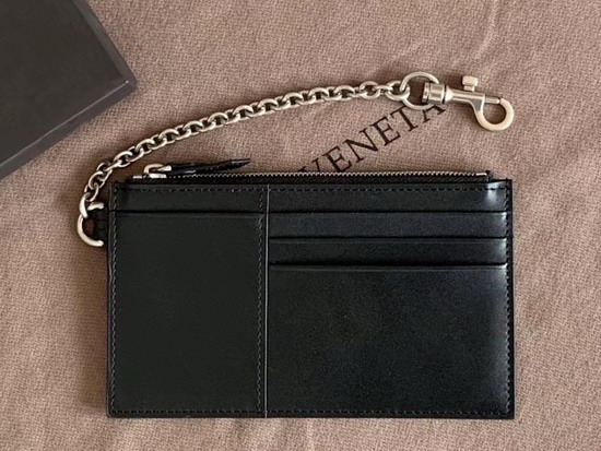 Bottega Veneta Large Card Case in Nero Nappa Lambskin