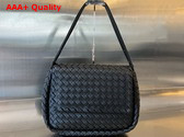 Bottega Veneta Large Cobble Messenger in Black Replica