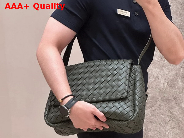 Bottega Veneta Large Cobble Messenger in Camping Replica