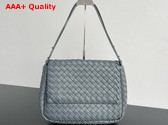 Bottega Veneta Large Cobble Messenger in Thunder Replica