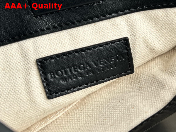 Bottega Veneta Large Flat Loop Black Intrecciato Leather Replica