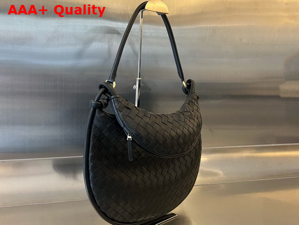 Bottega Veneta Large Gemelli Bag in Black Intrecciato Leather Replica