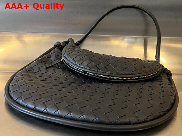 Bottega Veneta Large Gemelli Bag in Black Intrecciato Leather Replica