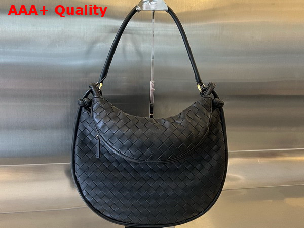 Bottega Veneta Large Gemelli Bag in Black Intrecciato Leather Replica