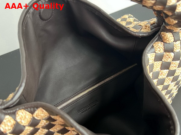 Bottega Veneta Large Hop Bag Fondant Natural Intrecciato Raffia and Leather Replica