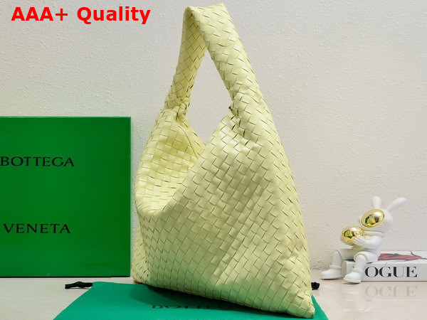 Bottega Veneta Large Hop Bag in Camomile Intrecciato Calfskin Leather Replica