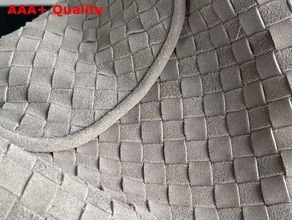 Bottega Veneta Large Hop Sterling Intrecciato Suede Leather Replica