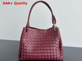 Bottega Veneta Large Parachute Shoulder Bag in Barolo Supple Intrecciato Leather Replica