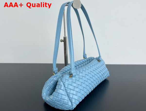 Bottega Veneta Lets Go Shoulder Bag with Elongated Foldable Shape in Ice Padded Intrecciato Leather Replica