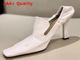 Bottega Veneta Loafer Pump in Nappa Leather with Curved Heel Optic White Replica