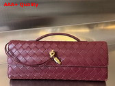 Bottega Veneta Long Clutch Andiamo with Handle Barolo Intrecciato Leather Replica