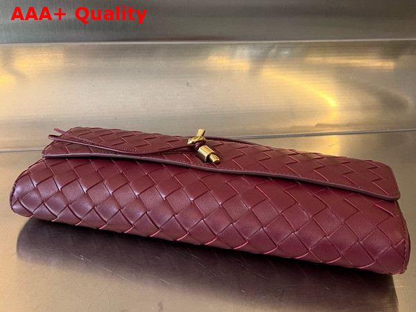 Bottega Veneta Long Clutch Andiamo with Handle Barolo Intrecciato Leather Replica