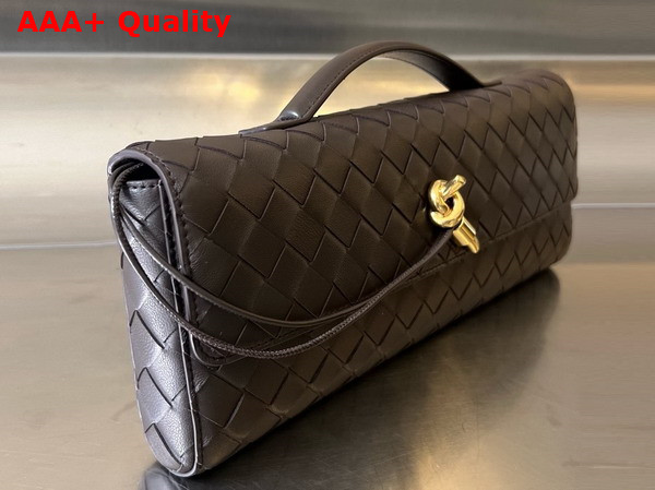 Bottega Veneta Long Clutch Andiamo with Handle Fondant Intrecciato Leather Replica