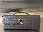 Bottega Veneta Long Clutch Andiamo with Handle Fondant Intrecciato Leather Replica