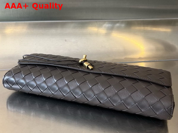 Bottega Veneta Long Clutch Andiamo with Handle Fondant Intrecciato Leather Replica