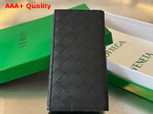 Bottega Veneta Long Intrecciato Wallet in Black Calfskin Replica