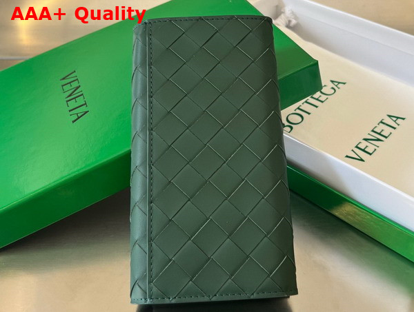 Bottega Veneta Long Intrecciato Wallet in Raintree and Travertine Calfskin Replica