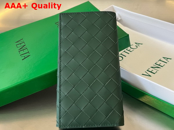 Bottega Veneta Long Intrecciato Wallet in Raintree and Travertine Calfskin Replica