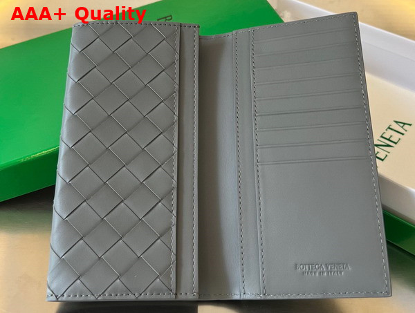 Bottega Veneta Long Intrecciato Wallet in Thunder Calfskin Replica