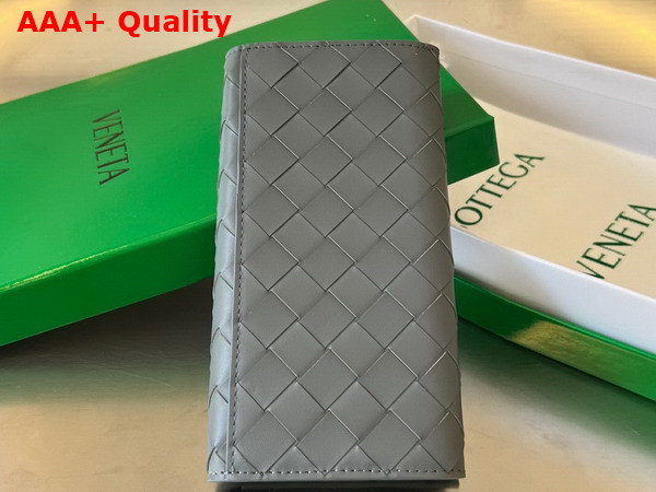 Bottega Veneta Long Intrecciato Wallet in Thunder Calfskin Replica