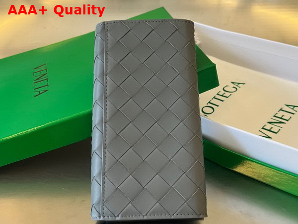 Bottega Veneta Long Intrecciato Wallet in Thunder and Pool Calfskin Replica