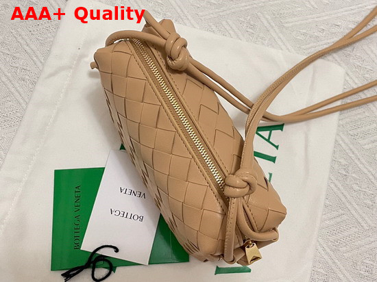 Bottega Veneta Loop Almond Mini Intrecciato Leather Cross Body Bag Replica