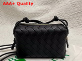 Bottega Veneta Loop Black Mini Intrecciato Leather Cross Body Bag Replica