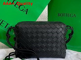 Bottega Veneta Loop Black Small Intrecciato Leather Cross Body Bag Replica