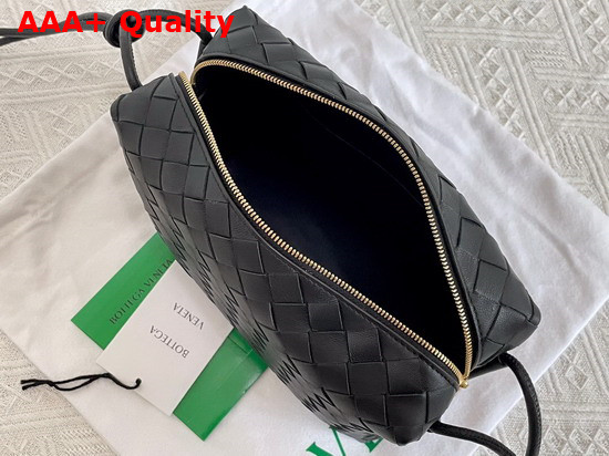 Bottega Veneta Loop Black Small Intrecciato Leather Cross Body Bag Replica