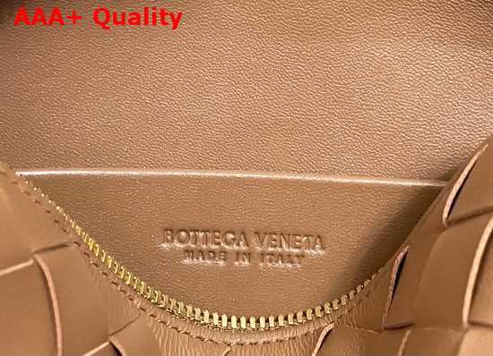 Bottega Veneta Loop Caramel Mini Intrecciato Leather Cross Body Bag Replica