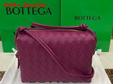 Bottega Veneta Loop Cinnabar Small Intrecciato Leather Cross Body Bag Replica