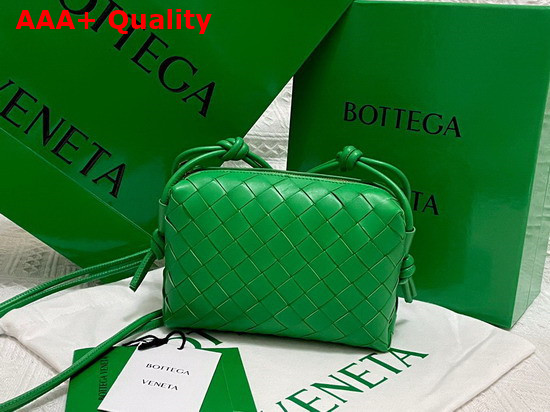 Bottega Veneta Loop Parakeet Mini Intrecciato Leather Cross Body Bag Replica