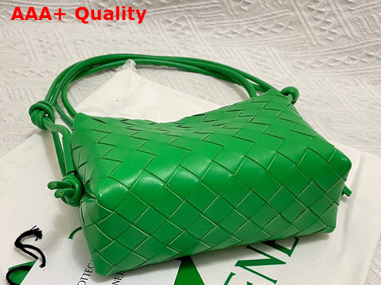 Bottega Veneta Loop Parakeet Mini Intrecciato Leather Cross Body Bag Replica