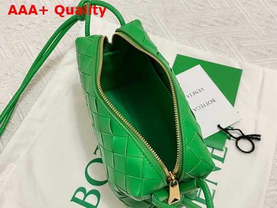 Bottega Veneta Loop Parakeet Mini Intrecciato Leather Cross Body Bag Replica