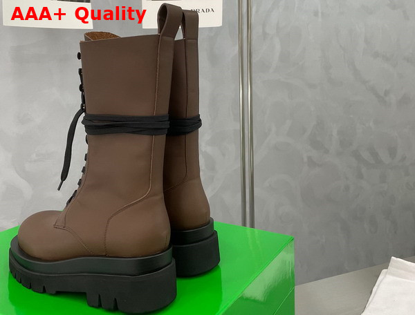 Bottega Veneta Lug Lace Up Boot Brown Replica