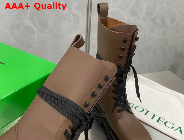 Bottega Veneta Lug Lace Up Boot Brown Replica