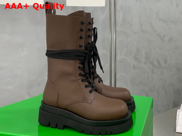 Bottega Veneta Lug Lace Up Boot Brown Replica