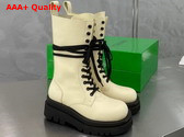 Bottega Veneta Lug Lace Up Boot Sea Salt Black Replica