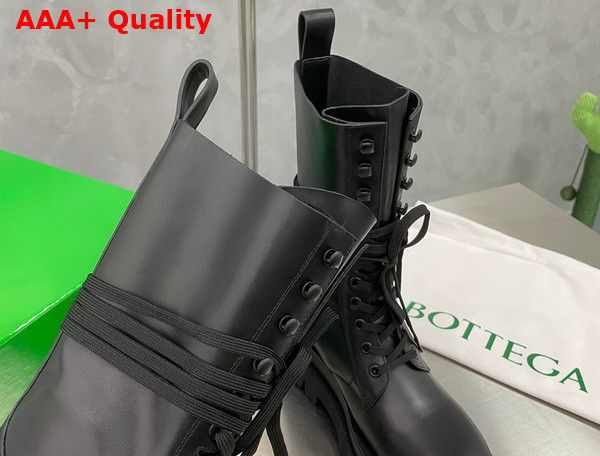 Bottega Veneta Lug Lace Up Boot in Black Replica